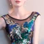 Coloré Multi-Couleurs Paillettes Robe De Soirée 2018 Trompette / Sirène Encolure Dégagée Sans Manches Transparentes Dos Nu Longue Robe De Ceremonie