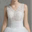 Schöne Ivory / Creme Brautkleider 2018 Ballkleid V-Ausschnitt Ärmellos Rückenfreies Perle Applikationen Mit Spitze Perlenstickerei Lange Rüschen