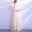 Chic / Belle Champagne Robe De Soirée 2018 Princesse Bustier 1/2 Manches Glitter Paillettes Longue Volants Robe De Ceremonie
