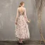Flower Fairy Pearl Pink Prom Dresses 2018 A-Line / Princess See-through Scoop Neck Sleeveless Appliques Flower Tea-length Ruffle Backless Formal Dresses