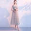 Modest / Simple Dark Green Summer Homecoming Graduation Dresses 2018 A-Line / Princess Spaghetti Straps Sleeveless Tea-length Ruffle Backless Formal Dresses