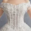 Prisvärd Elfenben Bröllopsklänningar 2018 Prinsessa Av Axeln Korta ärm Halterneck Glittriga / Glitter Tyll Appliqués Spets Beading Tassel Pärla Cathedral Train Ruffle