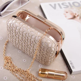 Modest Simple Beige Metal Clutch Bags 2018