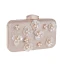 Chic / Belle Argenté Fleur Perle Faux Diamant Glitter Métal Pochette 2018