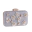 Chic / Belle Argenté Fleur Perle Faux Diamant Glitter Métal Pochette 2018