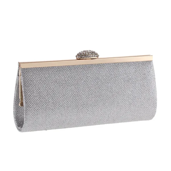 Fine Champagne Rhinestone Glitter Metall Håndvesken 2018