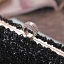 Lyx Svarta Pärla Beading Paljetter Rhinestone Metall Kuvertväska 2018