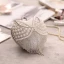 Luxe Argenté Perlage Perle Faux Diamant Gland Forme de coeur Métal Pochette 2018