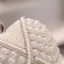 Luxe Argenté Perlage Perle Faux Diamant Gland Forme de coeur Métal Pochette 2018