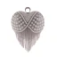 Luxe Argenté Perlage Perle Faux Diamant Gland Forme de coeur Métal Pochette 2018