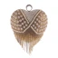 Luxe Argenté Perlage Perle Faux Diamant Gland Forme de coeur Métal Pochette 2018