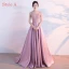 Chic / Belle Rose Bonbon Robe De Soirée 2017 Princesse Encolure Dégagée Sans Manches Appliques En Dentelle Tribunal Train Volants Percé Dos Nu Robe De Ceremonie