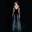 Chic / Beautiful Navy Blue Starry Sky Suede Evening Dresses  2018 A-Line / Princess Square Neckline Cap Sleeves Glitter Rhinestone Floor-Length / Long Ruffle Backless Formal Dresses
