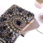 Luxury / Gorgeous Navy Blue Rhinestone Beading Pearl Metal Clutch Bags 2018