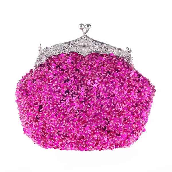 Bling Bling Royal Blue Sequins Beading Metal Clutch Bags 2018