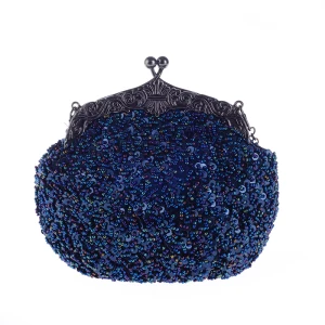 Bling Bling Koninklijk Blauw Pailletten Kralen Metaal Handtassen 2018