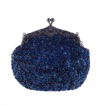 Bling Bling Bleu Roi Paillettes Perlage Métal Pochette 2018