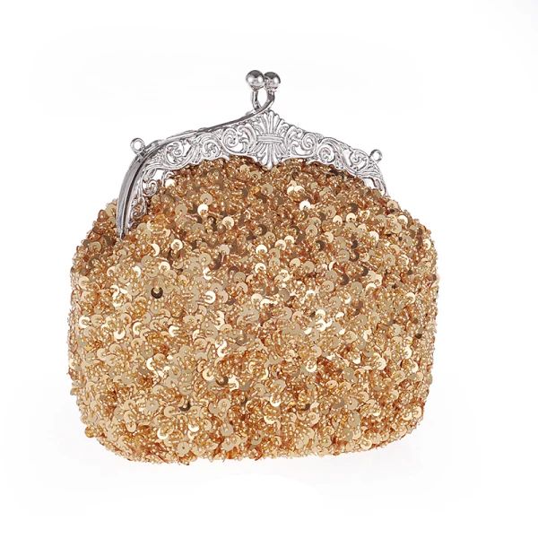 Bling Bling Royal Blue Sequins Beading Metal Clutch Bags 2018