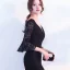 Modern / Fashion Black Evening Dresses  2017 Trumpet / Mermaid Pearl V-Neck 3/4 Sleeve Floor-Length / Long Ruffle Backless Formal Dresses