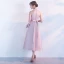 Classic Candy Pink Homecoming Graduation Dresses 2017 A-Line / Princess High Neck Sleeveless Strapless Sash Tea-length Ruffle Formal Dresses