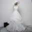 Chic / Beautiful Outdoor / Garden White Wedding Dresses 2017 A-Line / Princess Scoop Neck Sleeveless Pearl Pierced Backless Sweep Train Cascading Ruffles