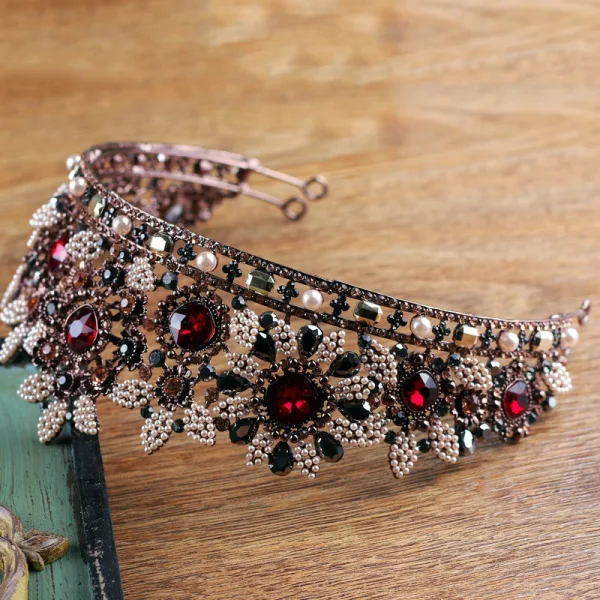 Vintage / Originale Baroque Bordeaux Perle Faux Diamant Alliage Mariage Accessoire Cheveux Mariage 2023