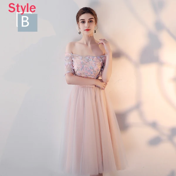 Fine Perle Rosa Brudepikekjoler 2018 Prinsesse Appliques Blomst Sløyfe Sash Te-lengde Buste Ryggløse Kjoler Til Bryllup