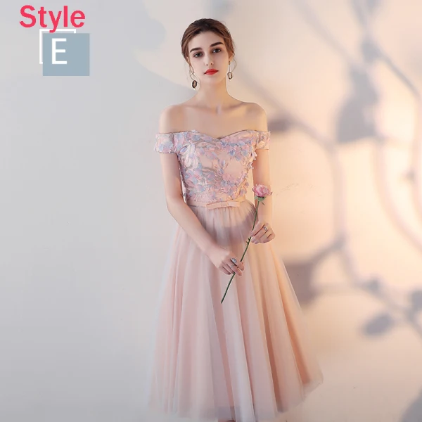 Fine Perle Rosa Brudepikekjoler 2018 Prinsesse Appliques Blomst Sløyfe Sash Te-lengde Buste Ryggløse Kjoler Til Bryllup