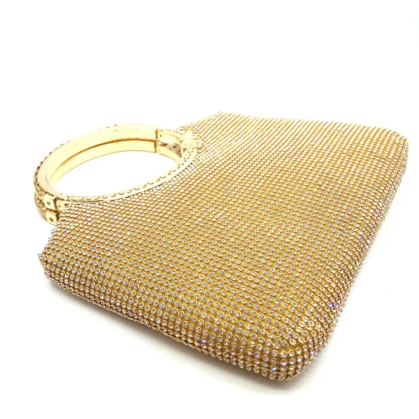 Scintillantes Doré Faux Diamant Soirée Pochette 2023