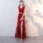 Modern / Fashion Red Evening Dresses  2017 Trumpet / Mermaid V-Neck Sleeveless Embroidered Metal Sash Split Front Ankle Length Backless Formal Dresses
