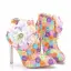Eye-catching Multi-Colors Lace Flower Appliques Prom Womens Boots 2025 11 cm Stiletto Heels Pointed Toe Boots