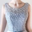 Chic / Belle Bleu Ciel Robe De Soirée 2017 Princesse Encolure Dégagée Sans Manches Perle Noeud Ceinture Longue Volants Percé Dos Nu Robe De Ceremonie