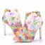 Eye-catching Multi-Colors Lace Flower Appliques Prom Womens Boots 2025 11 cm Stiletto Heels Pointed Toe Boots
