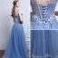 Chic / Beautiful Candy Pink Evening Dresses  2017 A-Line / Princess Scoop Neck Sleeveless Appliques Flower Pearl Floor-Length / Long Ruffle Pierced Backless Formal Dresses