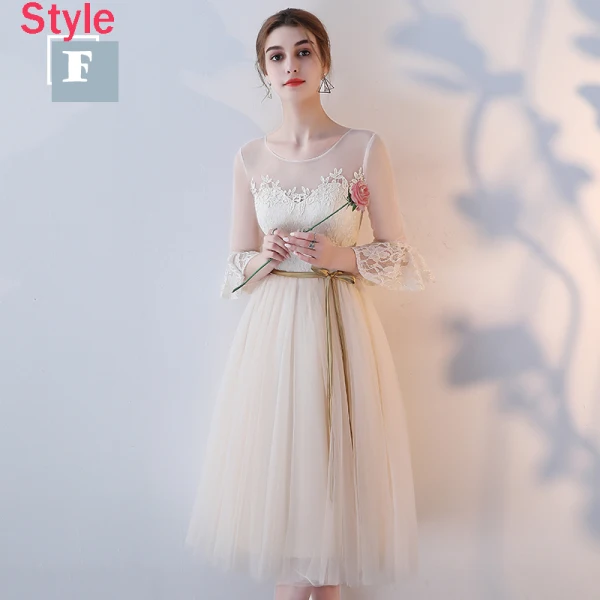 Abordable Champagne Transparentes Robe Demoiselle D'honneur 2018 Princesse Ceinture Thé Longueur Volants Dos Nu Robe Pour Mariage