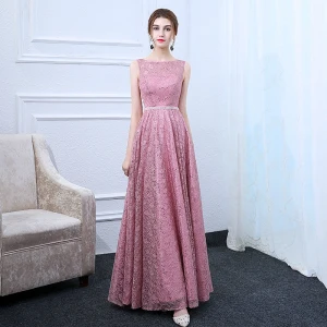 Chic Belle Rose Bonbon Robe De Soirée 2017 Princesse Encolure Carrée Sans Manches Cristal Ceinture Longue Volants Dos Nu Robe De Ceremonie