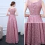 Chic / Belle Rose Bonbon Robe De Soirée 2017 Princesse Encolure Carrée Sans Manches Cristal Ceinture Longue Volants Dos Nu Robe De Ceremonie