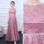 Chic / Belle Rose Bonbon Robe De Soirée 2017 Princesse Encolure Carrée Sans Manches Cristal Ceinture Longue Volants Dos Nu Robe De Ceremonie
