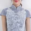 Chic / Beautiful Sky Blue Bridesmaid Dresses 2017 A-Line / Princess High Neck Short Sleeve Appliques Lace Floor-Length / Long Backless Wedding Party Dresses