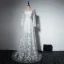 Élégant Plage Blanche Robe De Mariée 2017 Princesse Encolure Carrée Manches Longues Appliques En Dentelle Tribunal Train Volants Percé Dos Nu