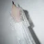 Élégant Plage Blanche Robe De Mariée 2017 Princesse Encolure Carrée Manches Longues Appliques En Dentelle Tribunal Train Volants Percé Dos Nu