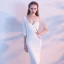 Modern / Fashion Black Evening Dresses  2017 Trumpet / Mermaid V-Neck 3/4 Sleeve Pierced Floor-Length / Long Backless Formal Dresses