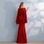 Amazing / Unique Navy Blue Evening Dresses  2017 Trumpet / Mermaid V-Neck Long Sleeve Floor-Length / Long Split Front Formal Dresses