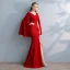 Amazing / Unique Navy Blue Evening Dresses  2017 Trumpet / Mermaid V-Neck Long Sleeve Floor-Length / Long Split Front Formal Dresses