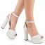 Unique Or Rose Cocktail Sandales Femme 2022 Bride Cheville 12 cm Talons Épais Peep Toes / Bout Ouvert Sandales Talons Hauts