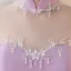 Style Chinois Lilas Robe De Soirée 2017 Trompette / Sirène Col Haut Sans Manches Dos Nu Percé Perlage Cristal Faux Diamant Longue Fendue devant Robe De Ceremonie