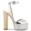 Unique Or Rose Cocktail Sandales Femme 2022 Bride Cheville 12 cm Talons Épais Peep Toes / Bout Ouvert Sandales Talons Hauts