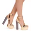 Unique Or Rose Cocktail Sandales Femme 2022 Bride Cheville 12 cm Talons Épais Peep Toes / Bout Ouvert Sandales Talons Hauts