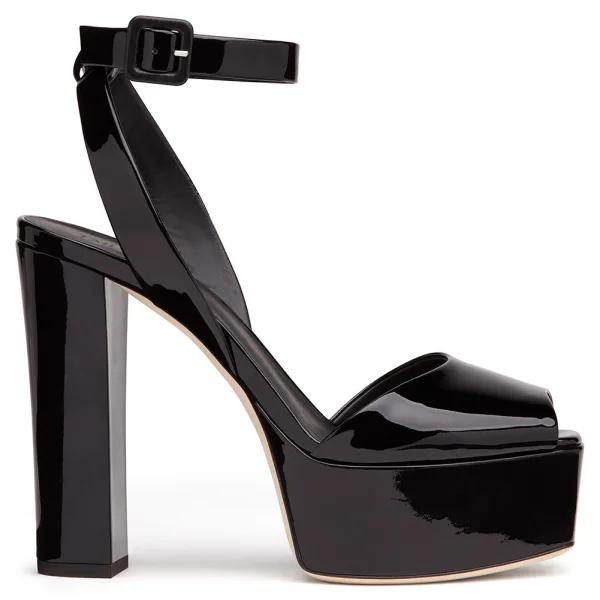 Unique Or Rose Cocktail Sandales Femme 2022 Bride Cheville 12 cm Talons Épais Peep Toes / Bout Ouvert Sandales Talons Hauts