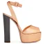 Unique Or Rose Cocktail Sandales Femme 2022 Bride Cheville 12 cm Talons Épais Peep Toes / Bout Ouvert Sandales Talons Hauts